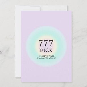 Angel Nummers 777 Luck Kaart