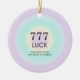 Angel Nummers 777 Luck Keramisch Ornament