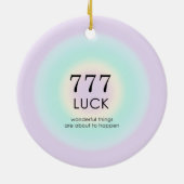Angel Nummers 777 Luck Keramisch Ornament (Achterkant)