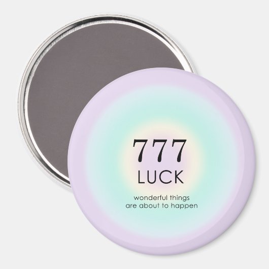 Angel Nummers 777 Luck Magneet (Voorkant / Achterkant)