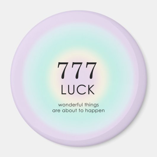 Angel Nummers 777 Luck Magneet (Voorkant)