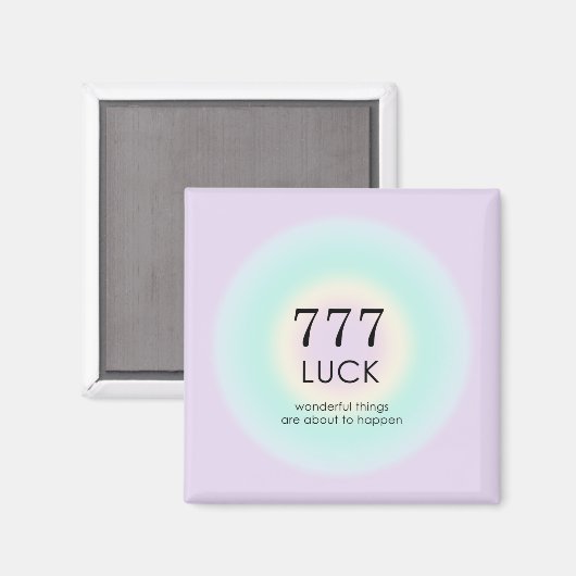 Angel Nummers 777 Luck Magneet (Voorkant / Achterkant)