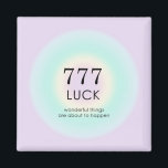 Angel Nummers 777 Luck Magneet<br><div class="desc">Het spirituele formaat van het ombre wordt ontspannen,  met engel-nummers 777,  een geluksgetal,  dat goed geluk en geluk symboliseert. Angel-nummers 7777 gradiëntkaart met betekenis en nummerverklaring. Angel nummert cadeaus.</div>