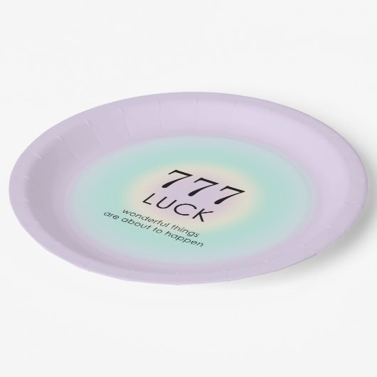 Angel Nummers 777 Luck Papieren Bordje (Gekanteld)