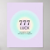 Angel Nummers 777 Luck Poster (Voorkant)