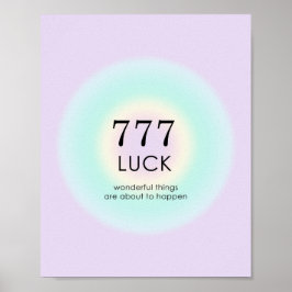 Angel Nummers 777 Luck Poster