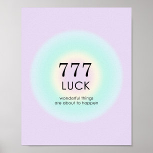 Angel Nummers 777 Luck Poster