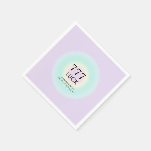 Angel Nummers 777 Luck Servet (Hoek)