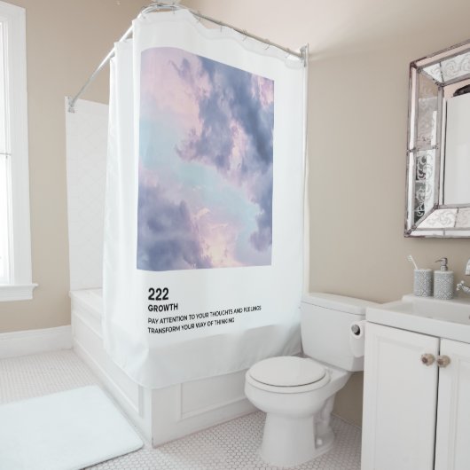 Angel-nummers, Groei, Angel-nummer 222 Douchegordijn (In situ)