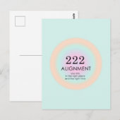 Angel Nummers Numerieke 222 Groepering Motivation Briefkaart (Voorkant / Achterkant)