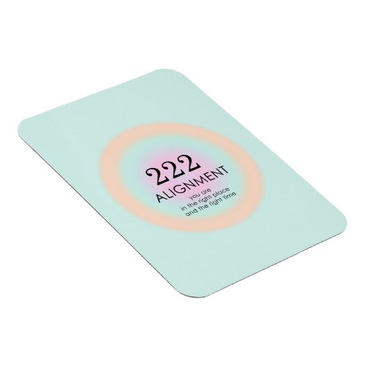Angel Nummers Numerieke 222 Groepering Motivation Magneet (Rechterzijde)