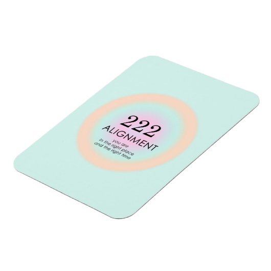 Angel Nummers Numerieke 222 Groepering Motivation Magneet (Linkerzijde)