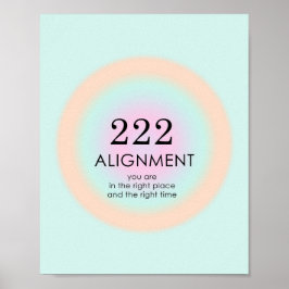 Angel Nummerweergave 222-uitlijning Poster