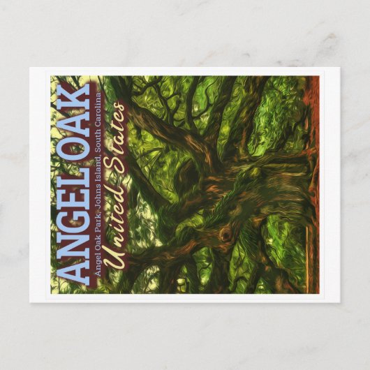 ANGEL OAK - CHARLESTON SOUTH CAROLINA US BRIEFKAART (Voorkant)