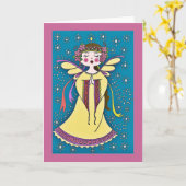 Angel Oekraïense volkskunst Kaart (Gele Bloem)