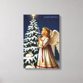 Angel of Christmas Night – Classical Holiday Canvas Afdruk (Voorkant)