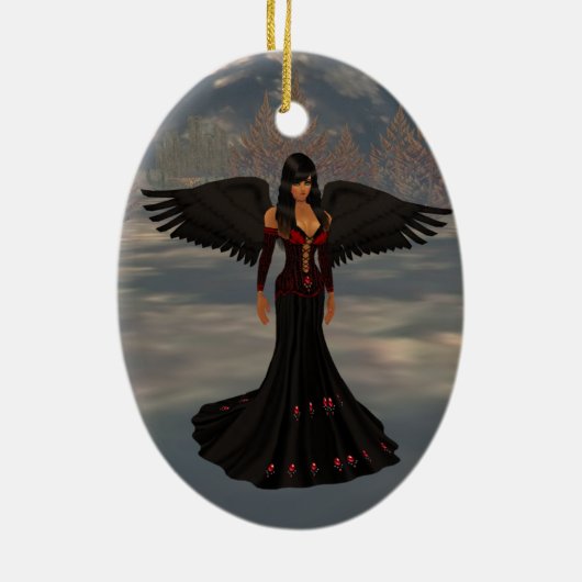 Angel of Darkness Oval Ornament (Achterkant)