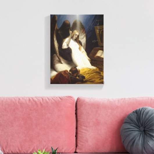 Angel of Death (Going to Heaven) (Horace Vernet) Canvas Afdruk (Insitu (Woonkamer))