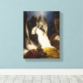 Angel of Death (Going to Heaven) (Horace Vernet) Canvas Afdruk (Insitu (Houten vloer))
