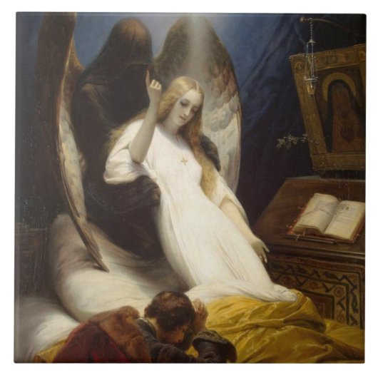 Angel of Death (Going to Heaven) (Horace Vernet) Tegeltje (Voorkant)