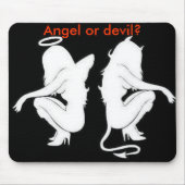 Angel of duivel? mousepad muismat (Voorkant)