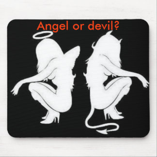 Angel of duivel? mousepad muismat
