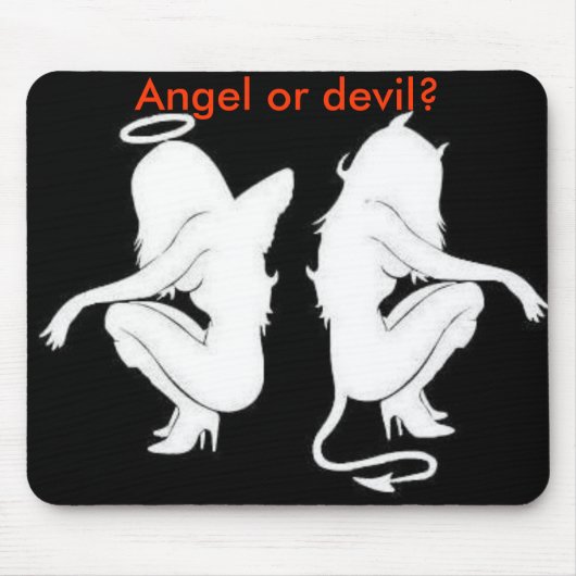 Angel of duivel? mousepad muismat (Voorkant)