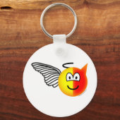 Angel of duivelemoticon sleutelhanger (Voorkant)