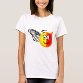 Angel of duivelemoticon t-shirt (Voorkant)
