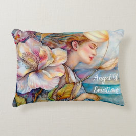 Angel of Emotions Turquoise Accent Pillow Accent Kussen