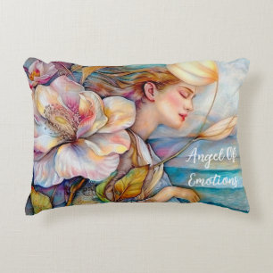 Angel of Emotions Turquoise Accent Pillow Kussen