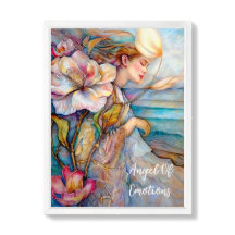 Angel of Emotions Turquoise Poster