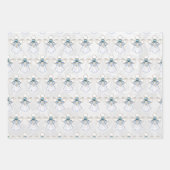 Angel of Faith, Blue Ombre Lace, Gemstone Pattern Inpakpapier Vel (Voorkant)