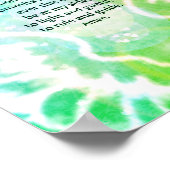 Angel of God Guardian Prayer Blauw Groen Waterverf Poster (Hoek)