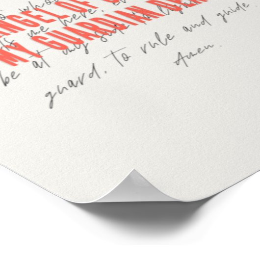 Angel of God Prayer Poster (Hoek)