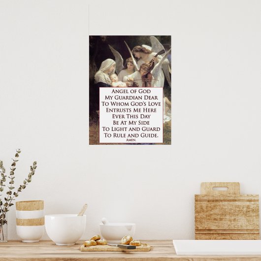 Angel of God Prayer Poster (Keuken)