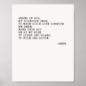 Angel of God Prayer Poster (Voorkant)