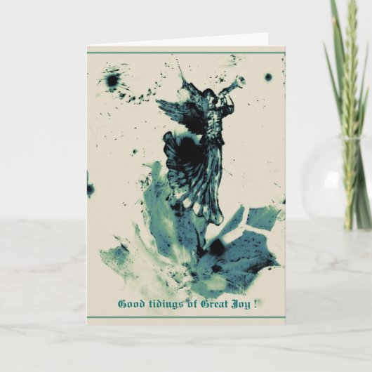 Angel of good tidings kerstkaart feestdagen kaart (Voorkant)