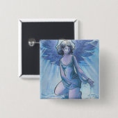 Angel of Grace Vierkante Button 5,1 Cm (Voorkant /achterkant)