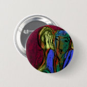 Angel of Gratitude Ronde Button 5,7 Cm (Voorkant /achterkant)