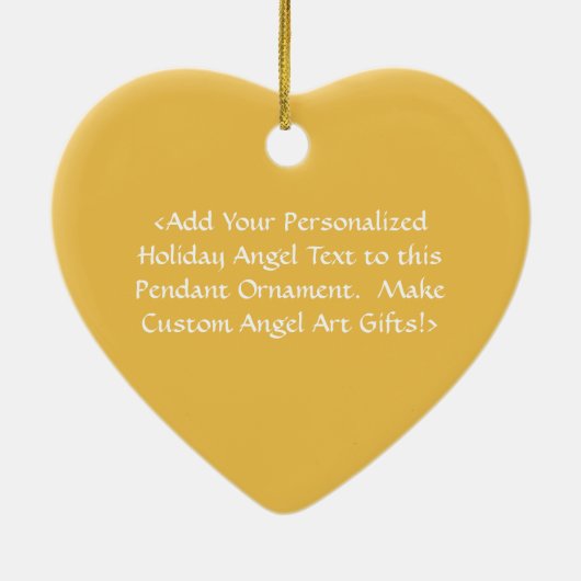 Angel of Hearts Art Pendant Ornament (Achterkant)