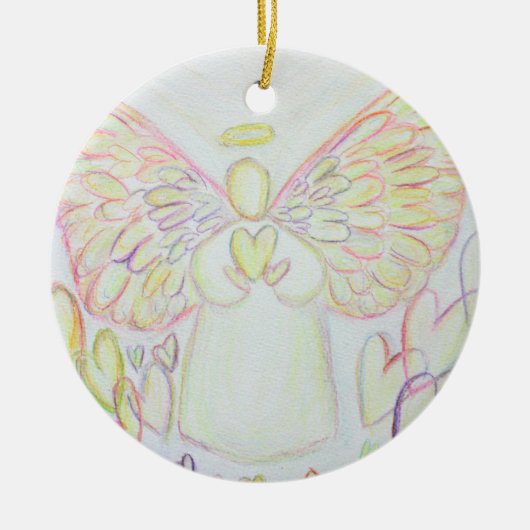 Angel of Hearts Holiday Pendant Ornament (Voorkant)