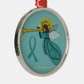 Angel of Hope kerst Metalen Ornament (Rechts)