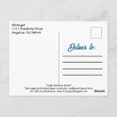 Angel of Hope Rainbow Inspiration Quote Art Briefkaart (Achterkant)