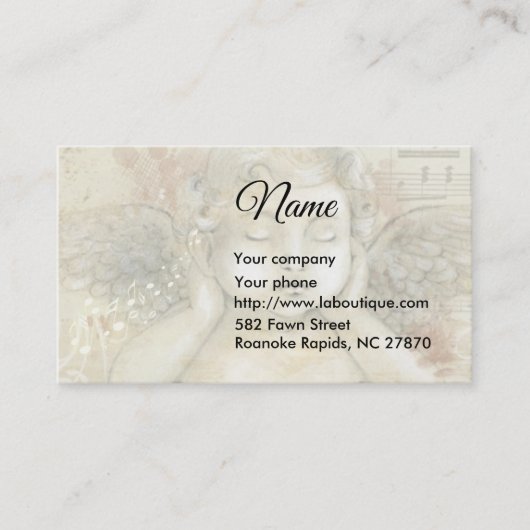 Angel of Music Visitekaartje (Voorkant)