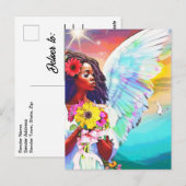 Angel of New Beginnings Kleurrijke Godin Kunst Briefkaart (Voorkant / Achterkant)
