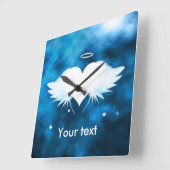 Angel of the Heart Square Wall Clock Vierkante Klok (Hoek)
