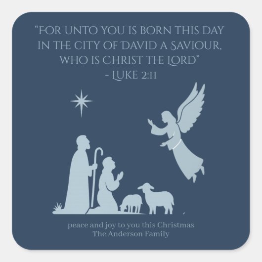 Angel of the Lord Sticker – Nativity Shepherd  (Voorkant)