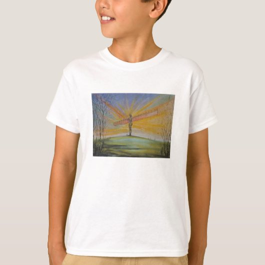 Angel of the North England Kinder Tee Shirt (Voorkant)