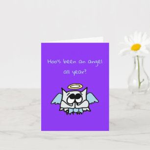 Angel Ollie de Owl kerstkaart Kaart